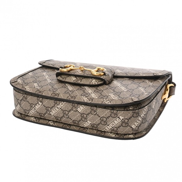 Gucci Horsebit BALENCIAGA Gray Shoulder Bag - Picture 4 of 9
